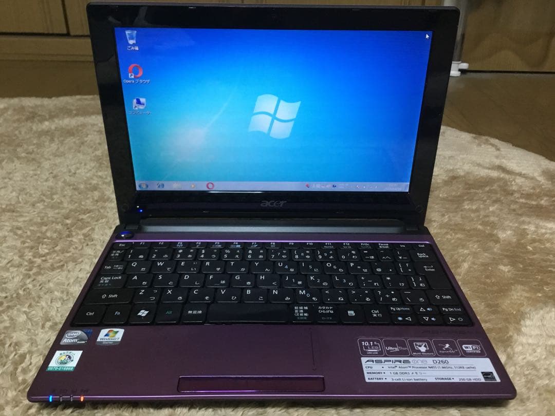 ノートPC acer aspireone D260