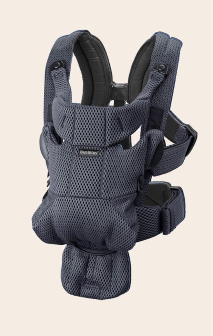 美品　BABYBJÖRN 抱っこ紐 ダークグレー メッシュ