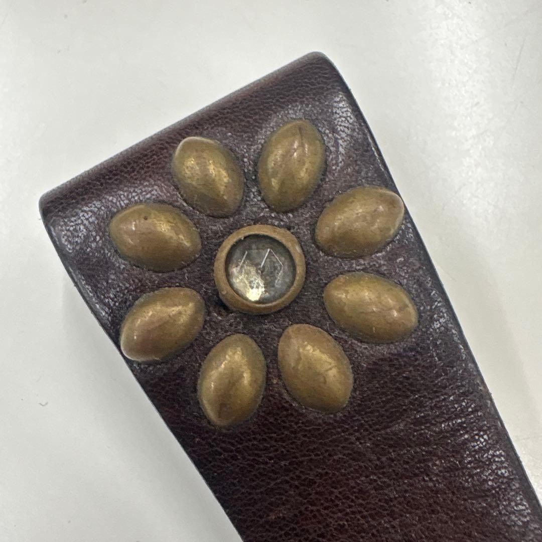 HTC フラワースタッズベルト＆HTC スタッズキーホルダー　セット販売