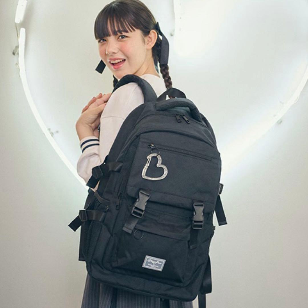 メゾピアノジュニア ラメカラビナつきフラップリュック