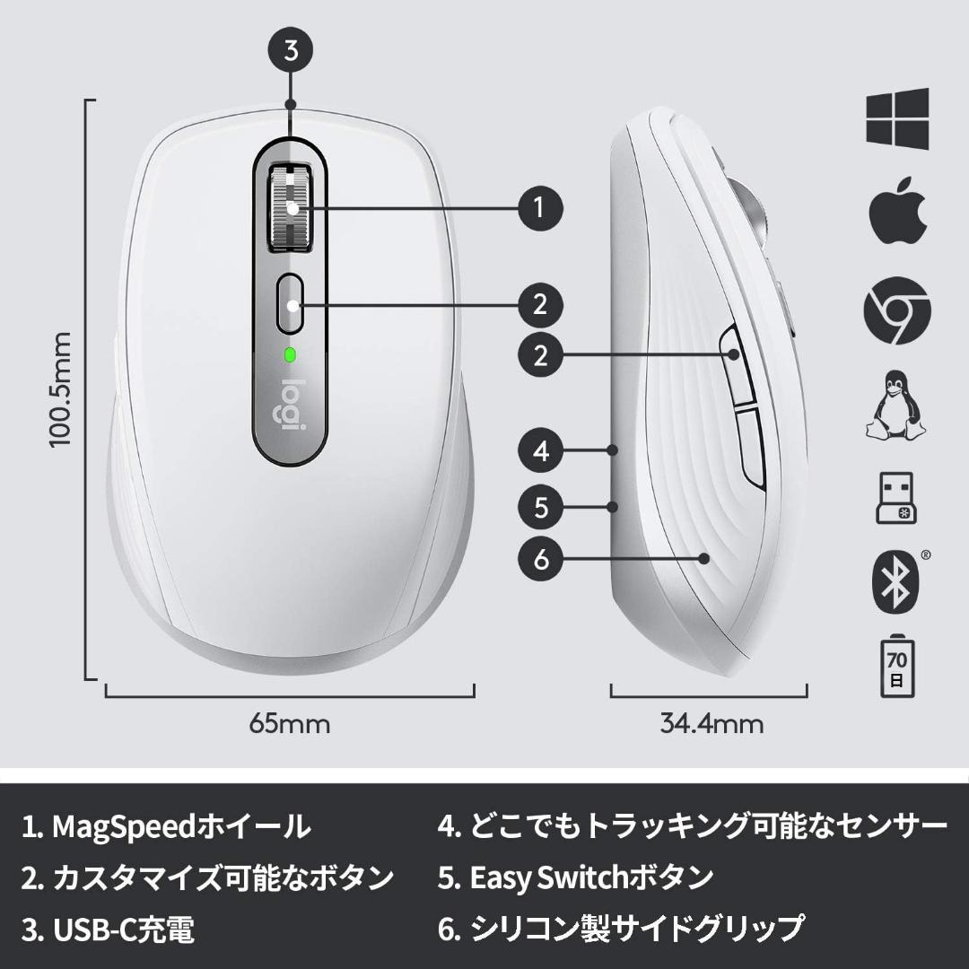ロジクール MX Anywhere 3 ワイヤレスマウス