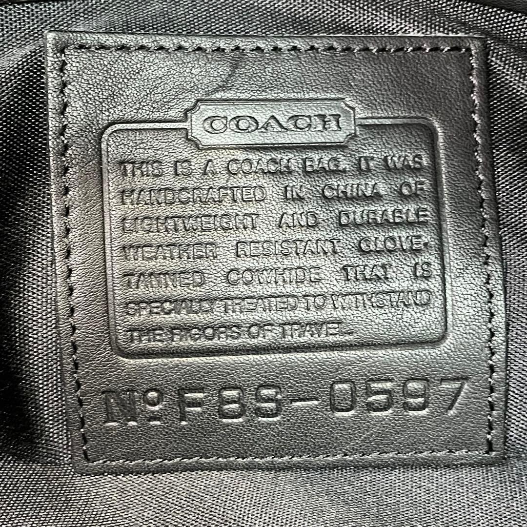 希少美品✨COACH オールドコーチ　ショルダーバッグ レザー　ブラック　A4