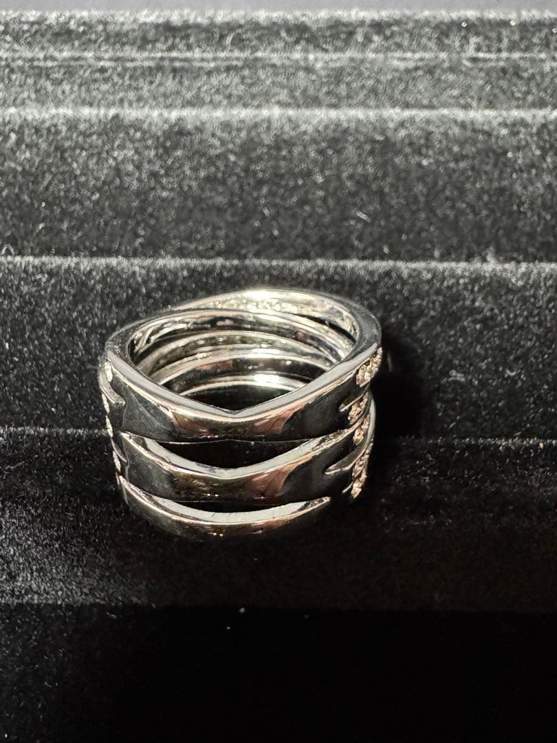 値引き希望対応しました　スワロフスキー　シルバー スパイラルリング指輪