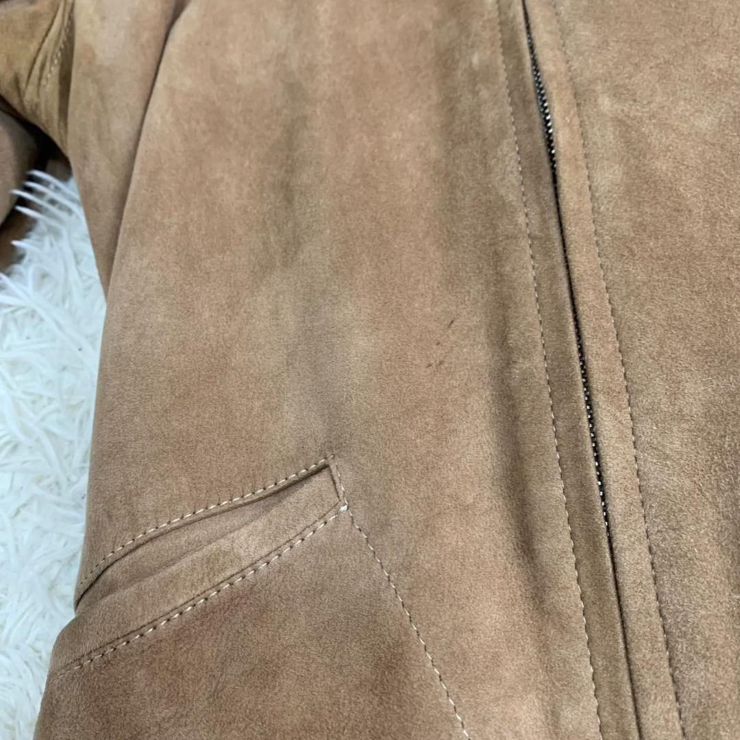 16495✨コモリ 羊革 レザージャケット シングルライダース 2 スエード