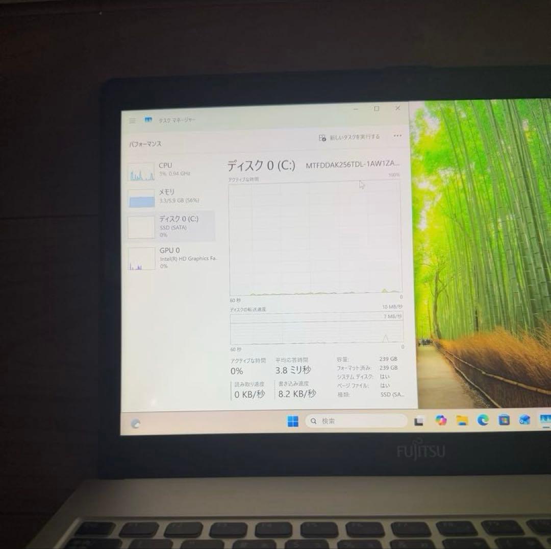 富士通ノートPC Core i5 SSD256GB タッチ Win11