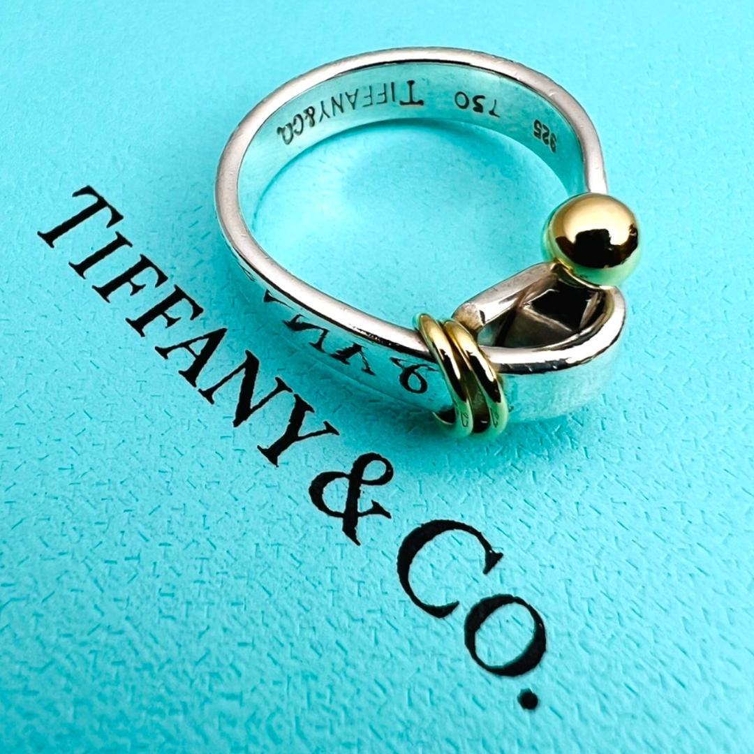 【極美品】TIFFANY リング 指輪 フック＆アイ ラブノット 925 750