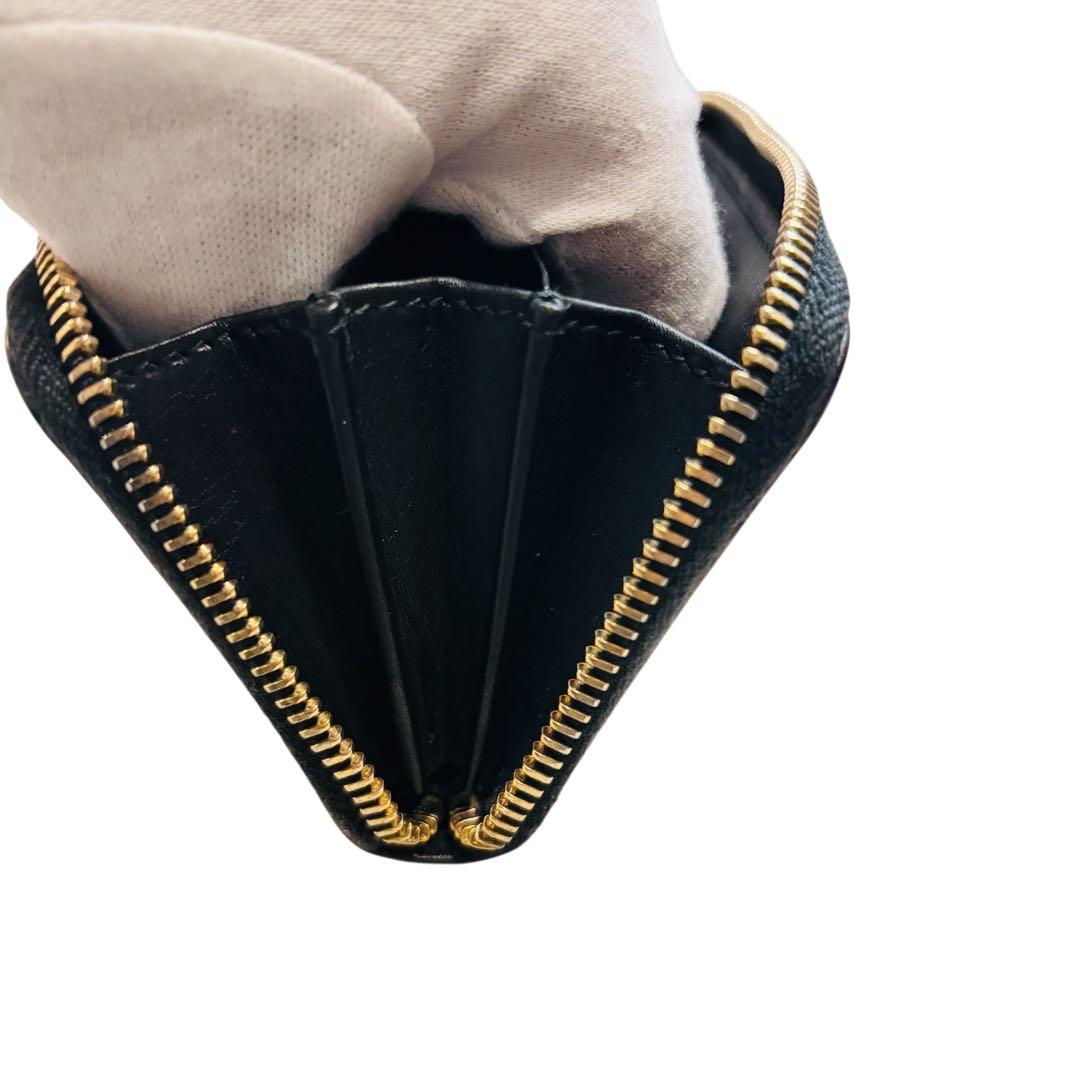 GUCCI シマ レザー　財布　ケース