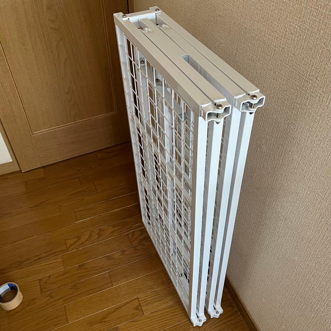 折り畳み 折りたたみ 収納式 パイプベッド シングル ホワイト 美品