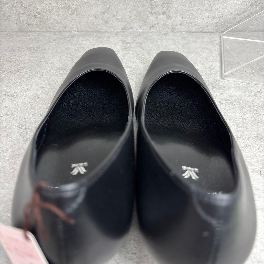 新品タグ付！wacoal success walk レザーパンプス23 黒