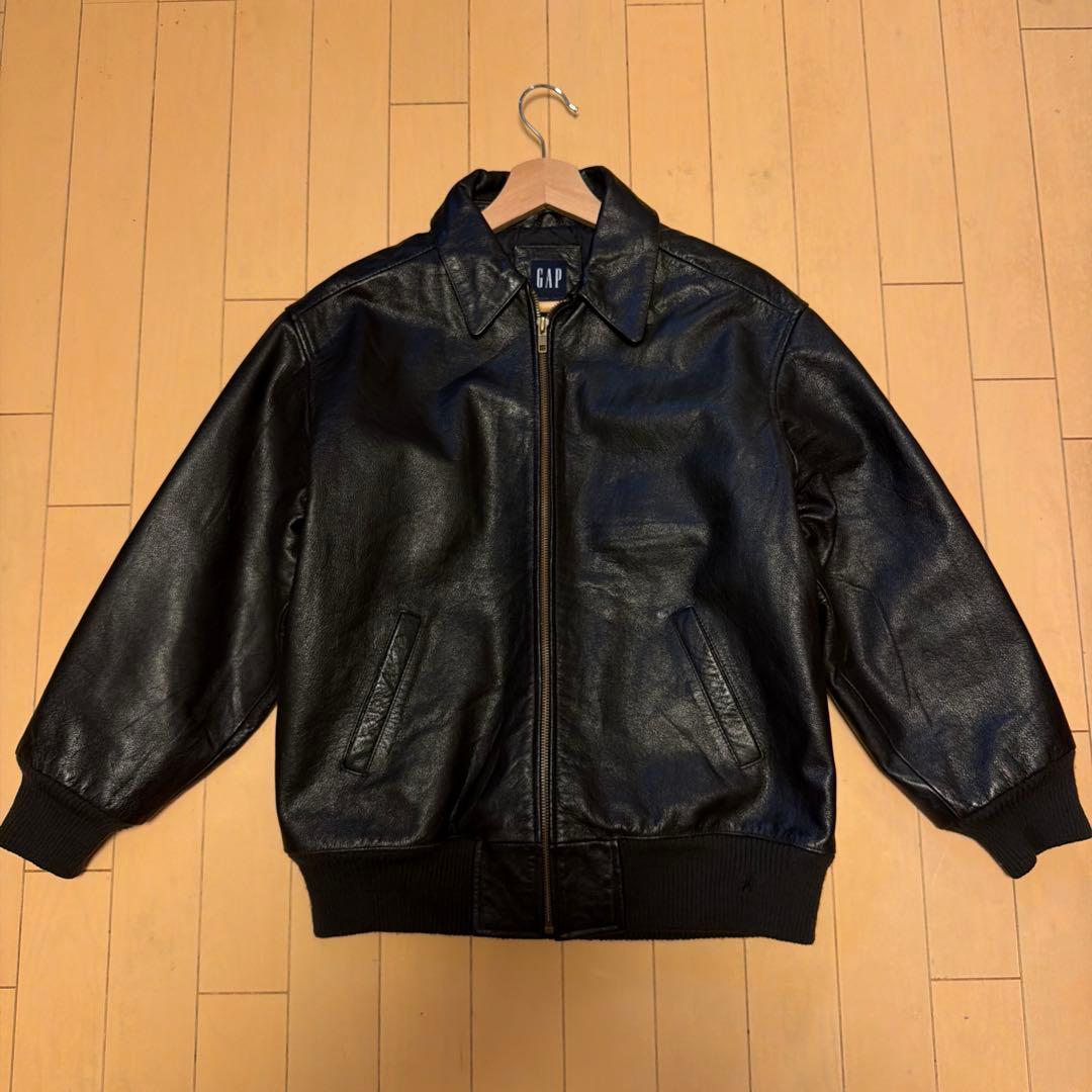 Old GAP 黒 フライト　レザージャケット