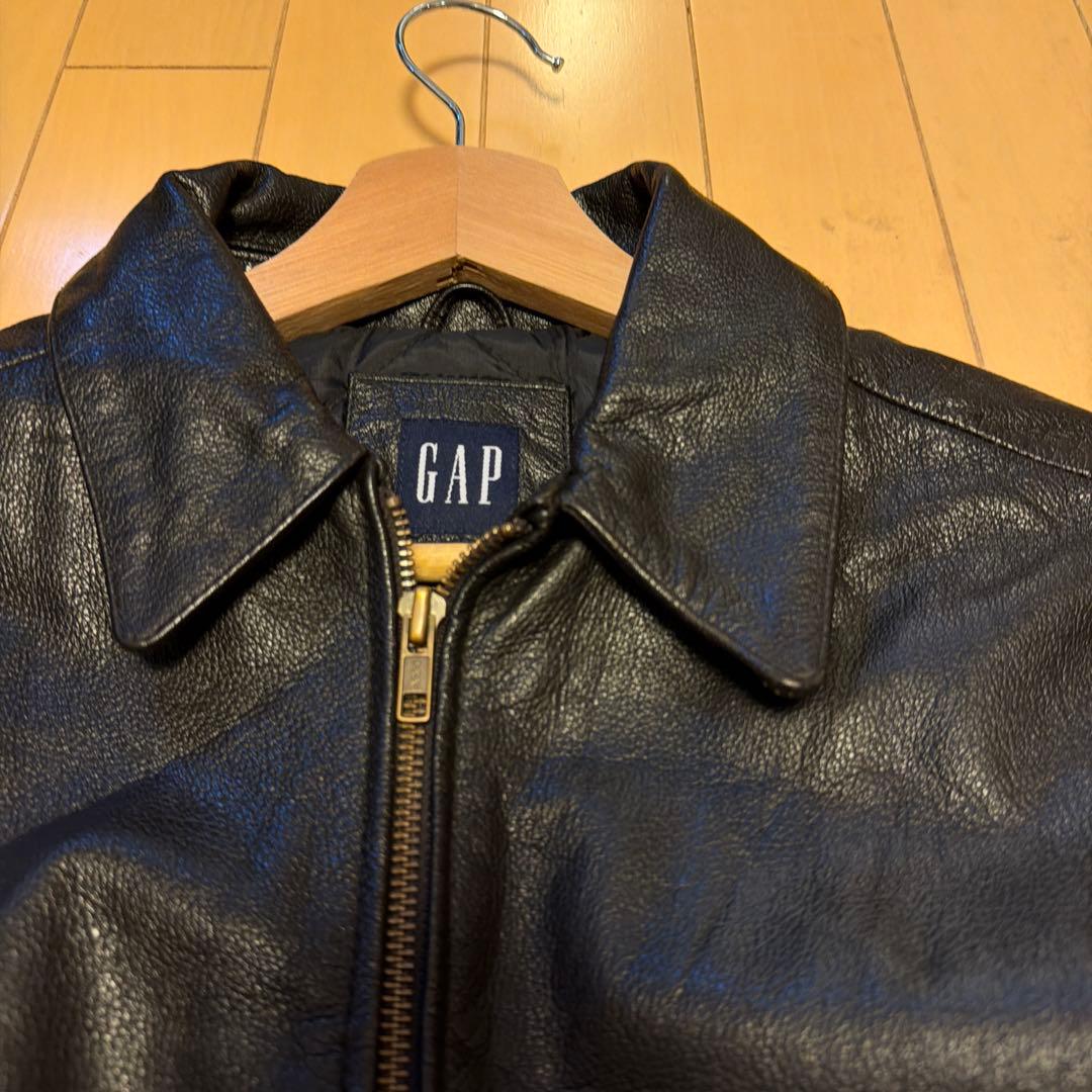 Old GAP 黒 フライト　レザージャケット
