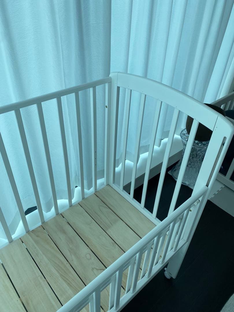 ベビーベッドセット　ハイポジションミニベッド