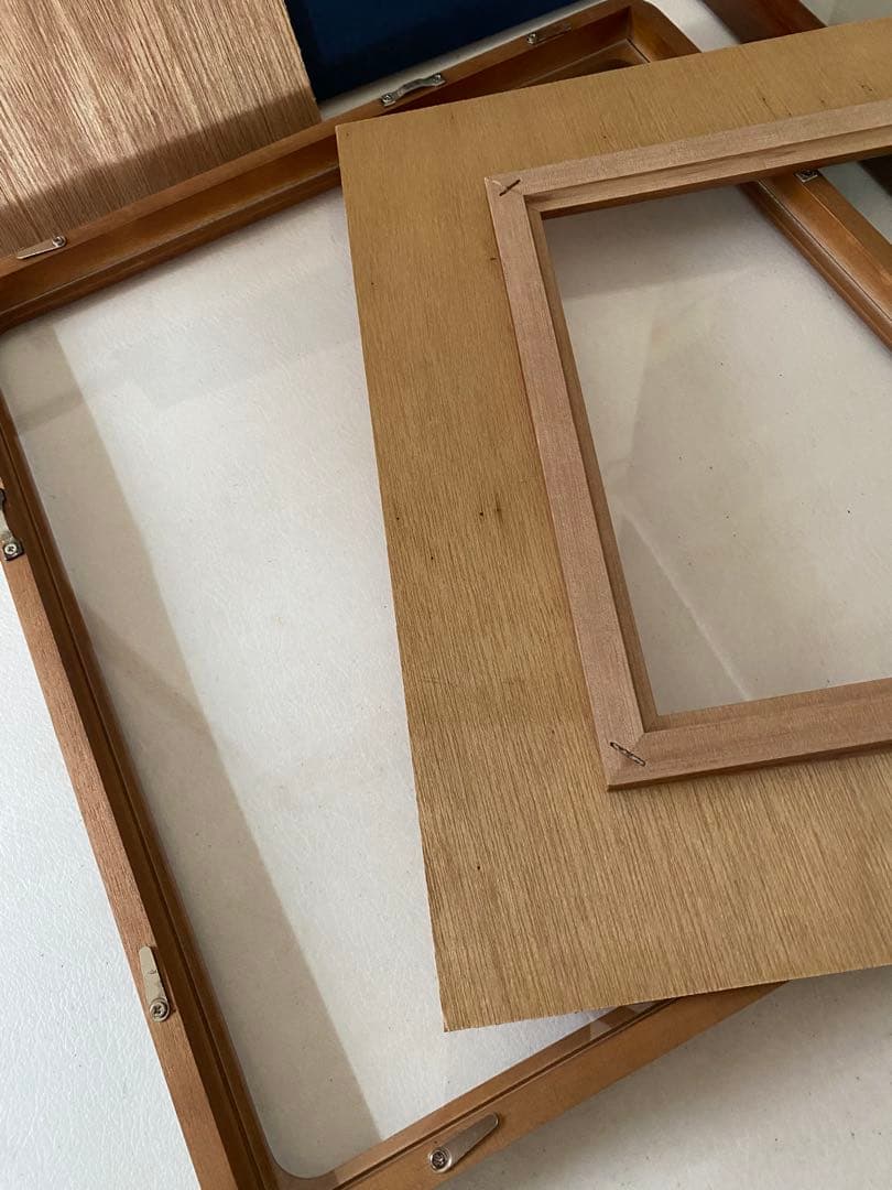 木製　額縁　5枚　隅丸　色紙額縁　未使用　書道　①