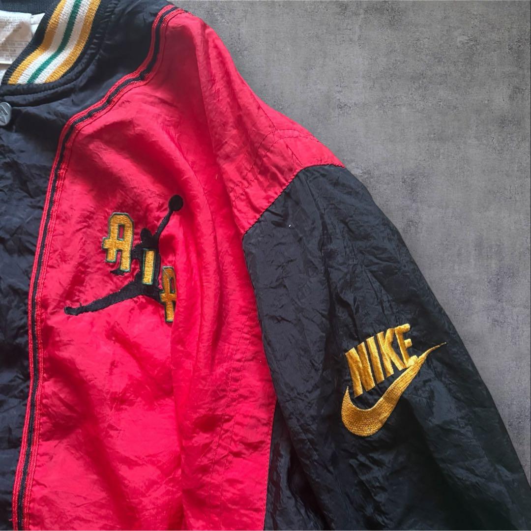 【O23】NIKEエアジョーダン90sナイロンジャケット刺繍23XL短丈ワイド