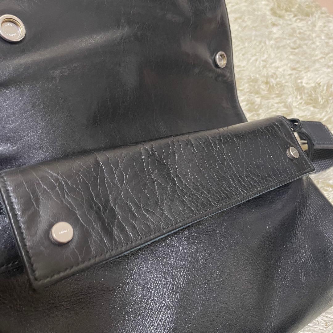 aniary アニアリ　ショルダーバッグ　メッセンジャーバッグ　ブラック　レザー