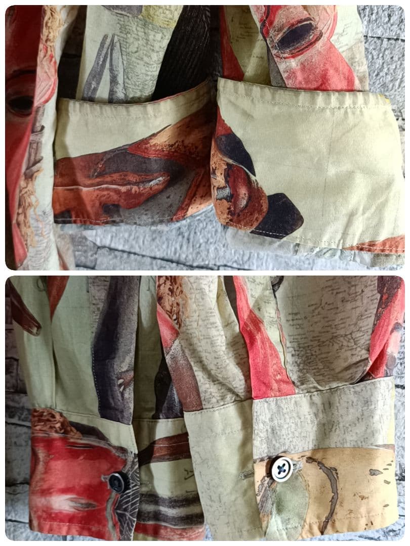 希少✨Paul Smith 長袖BDシャツ アフリカンマスクプリント 総柄 L