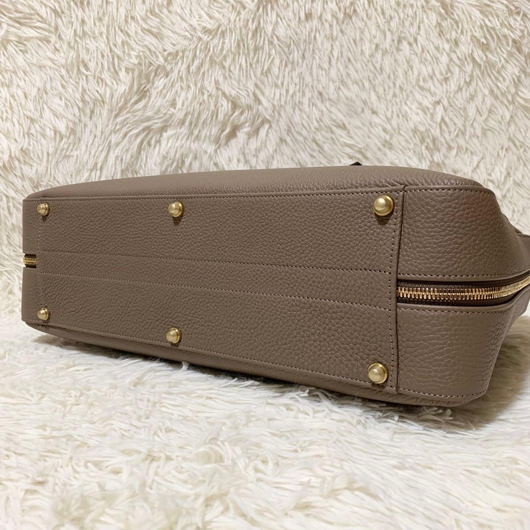 【未使用に近い】大峡製鞄 ゲント•メディア スリムオーバーナイト トープ