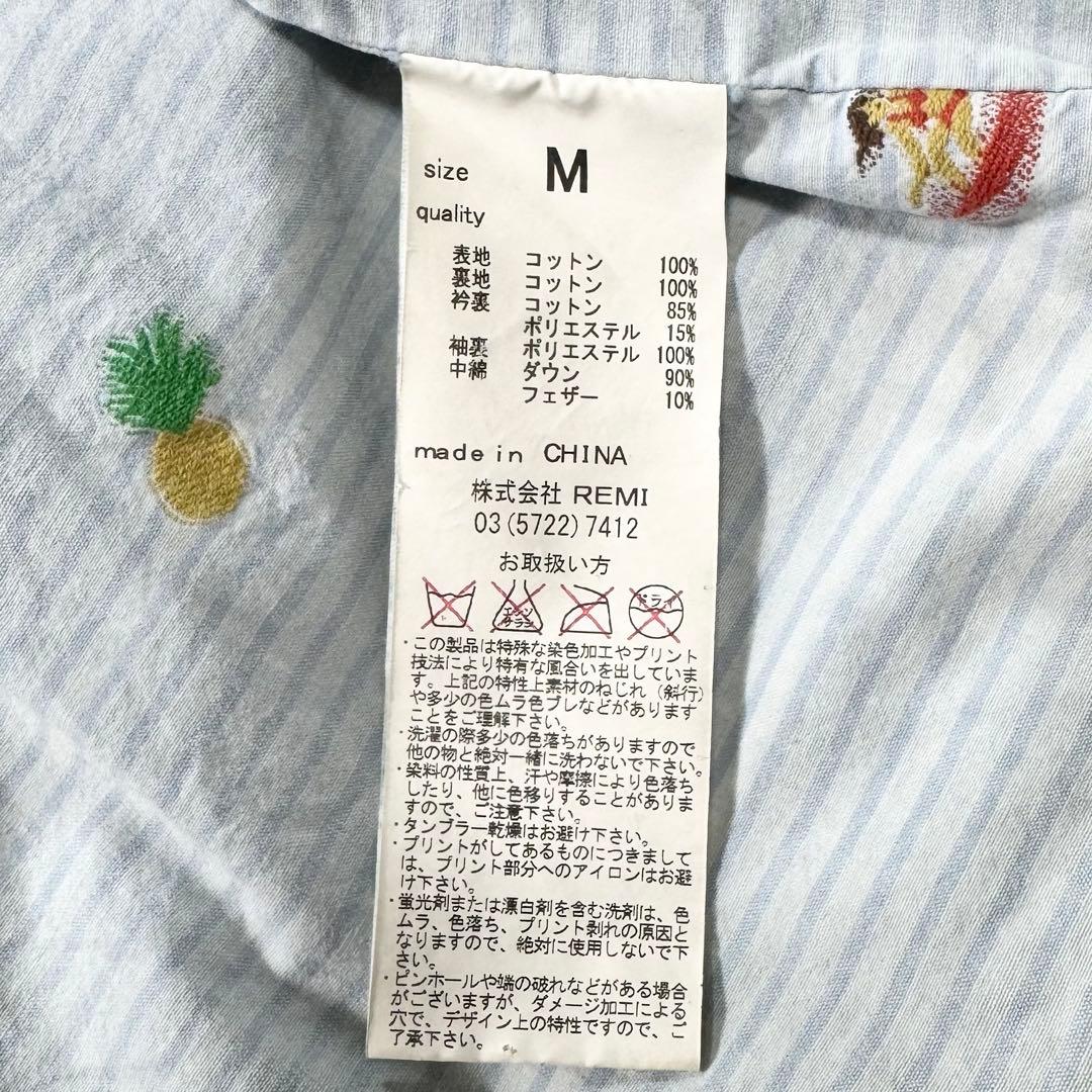 REMI RELIEF BeamsコラボデニムダウンシャツMレミレリーフビームス