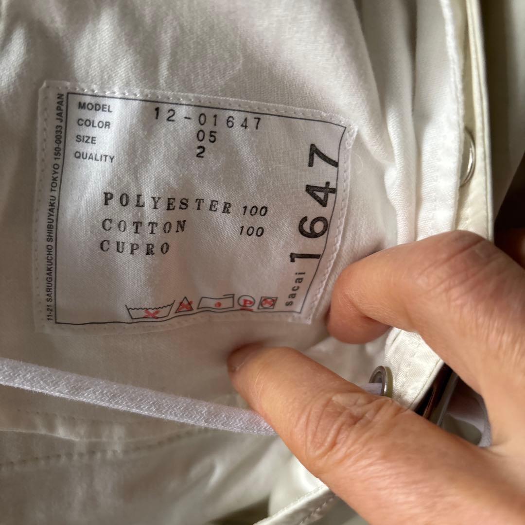 Sacai アイボリー モッズコート キルティング襟　みっちゃん