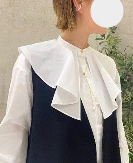 美品 ユナイテッドアローズ TOKYO 2万 ラッフルカラー ブラウス E371