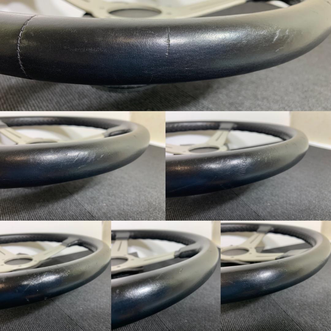 ナルディ クラシック 36パイ シルバースポーク レザー ホーンボタン付