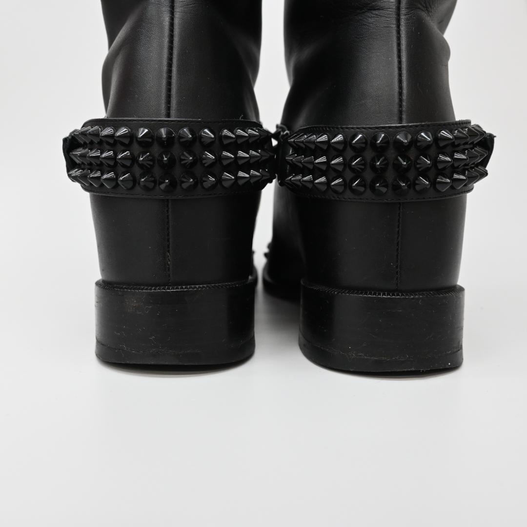 ■ □ 47365★冬 クリスチャンルブタン ロングブーツ スパイク スタッズ