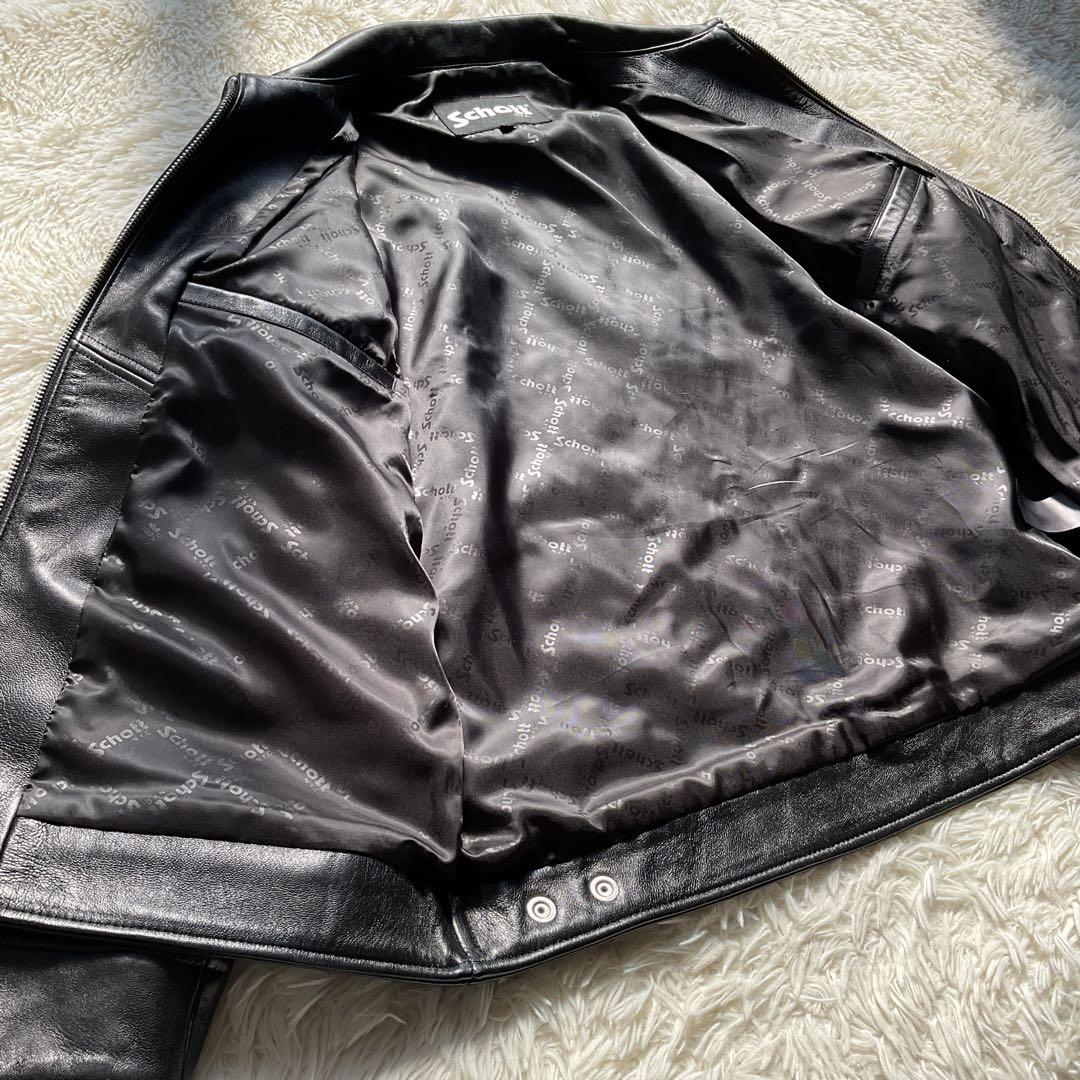 未使用級✨schott レザートラッカージャケット　ライダース　ラムスキン　M