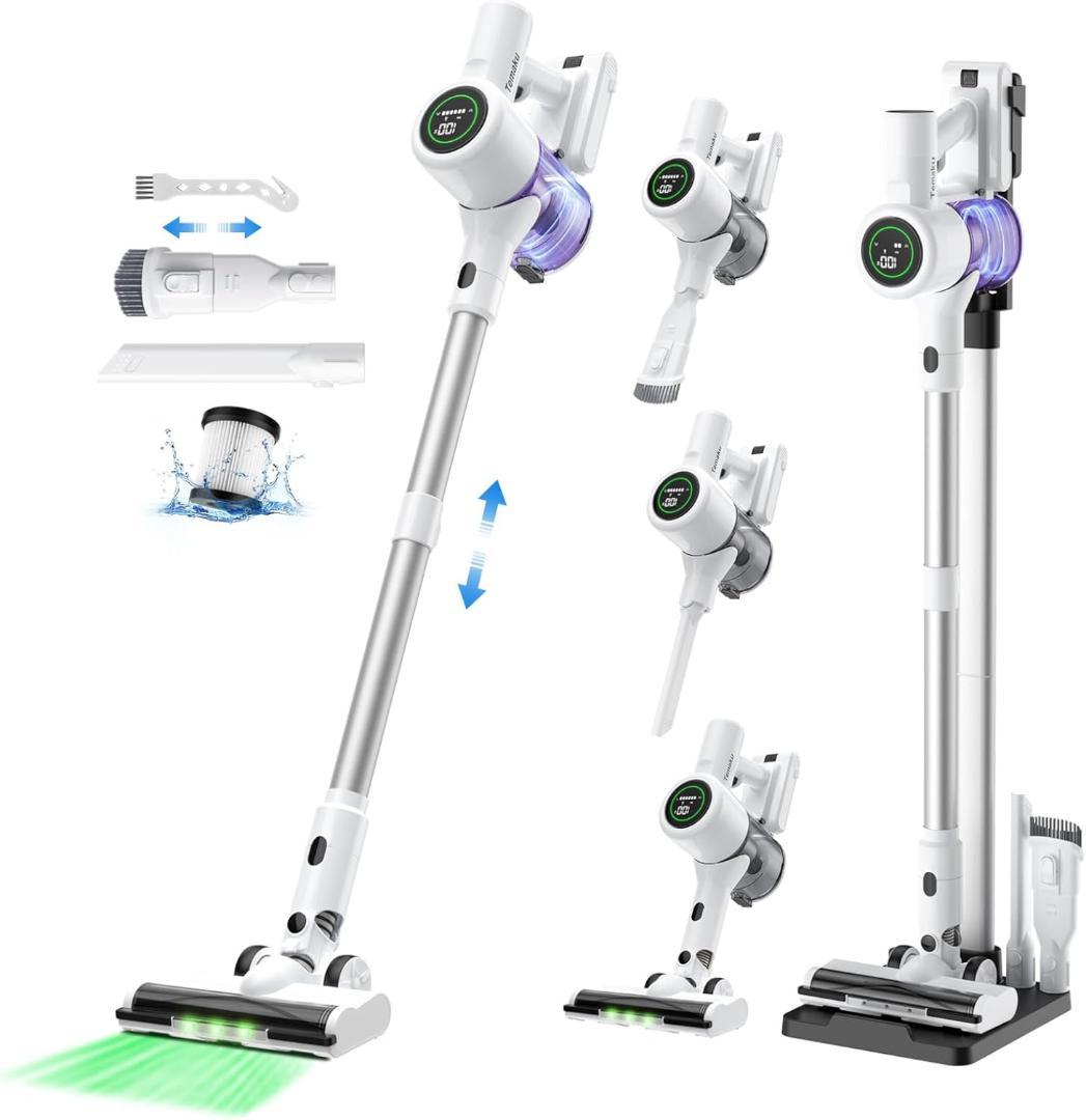 掃除機❣️コードレス 除菌機能搭載 75Kpa 超強力吸 自立式 65分連続稼働