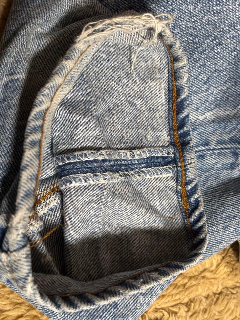 【超希少】Levi's 501 66後期 ハチマル最初期 刻印6 脇割り W35