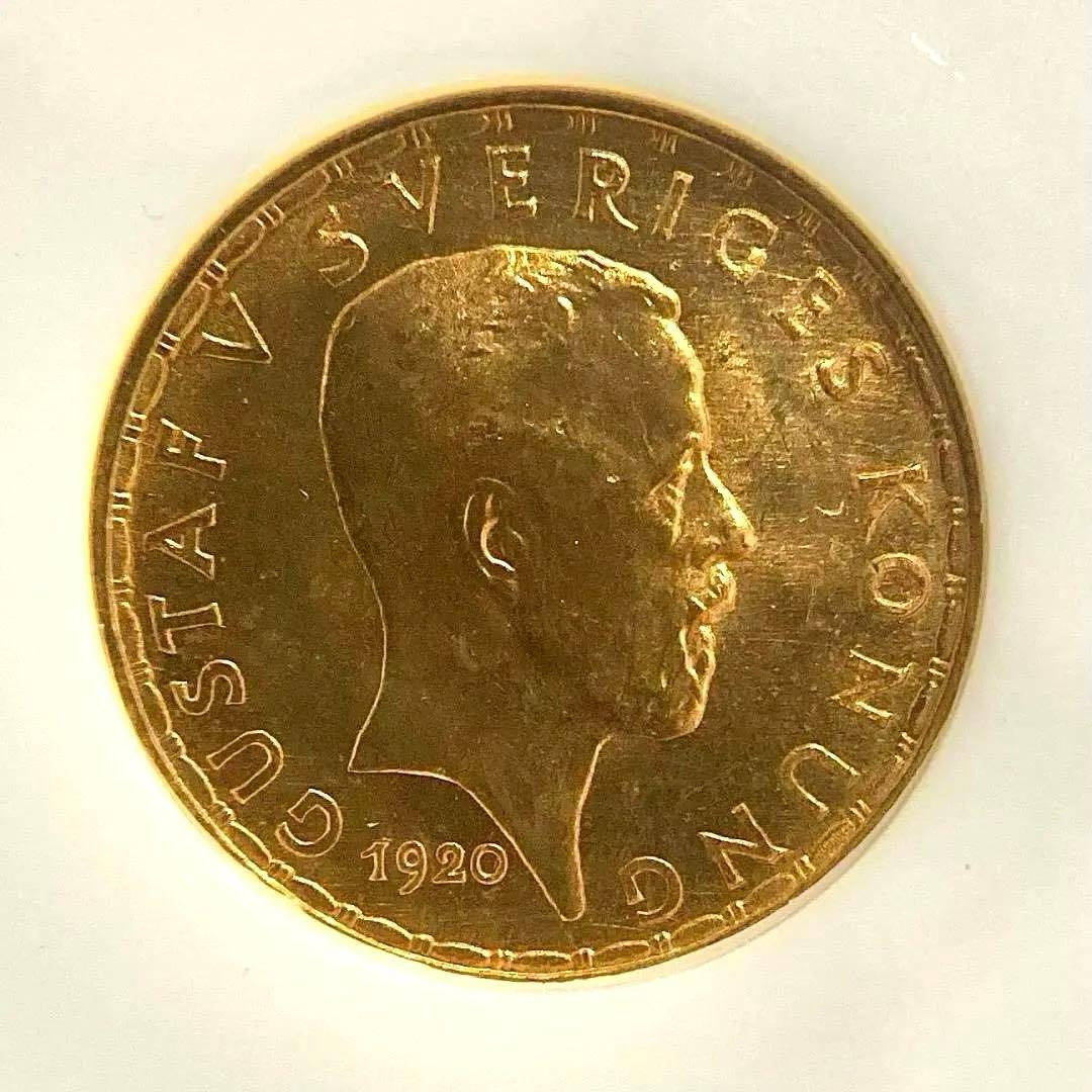 ★★★★やっちゃん★★★★1920年スウェーデン5クローナ金貨★MS65