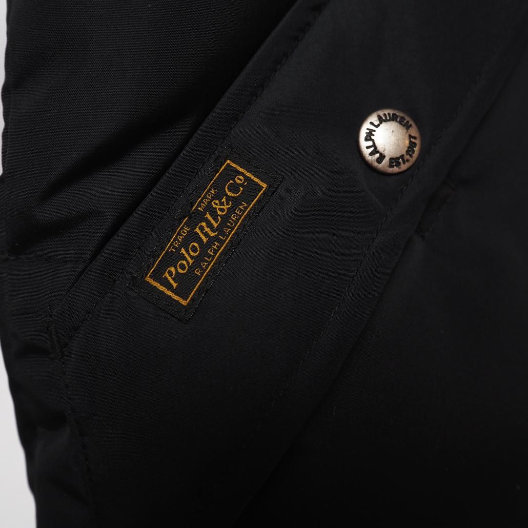 POLO RALPH LAUREN ポニー刺繍 2WAY肉厚ダウンベスト 黒S