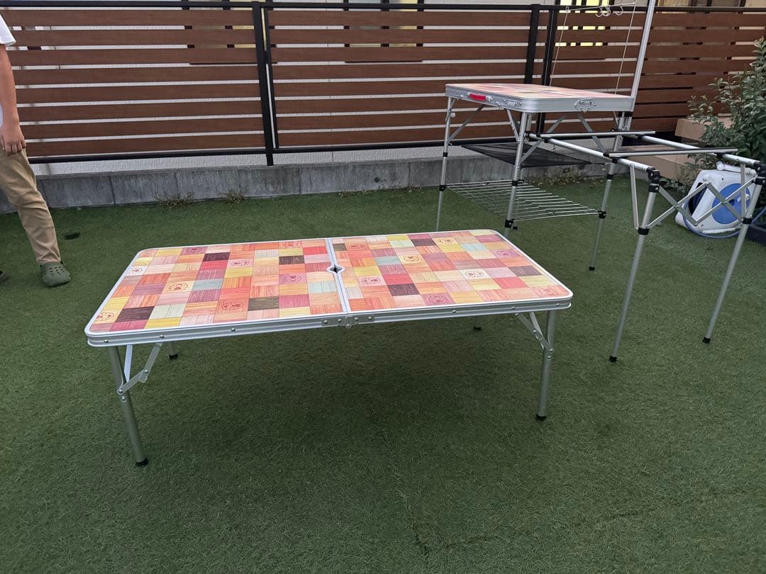 コールマン アウトドアテーブル2点セット ナチュラルモザイク