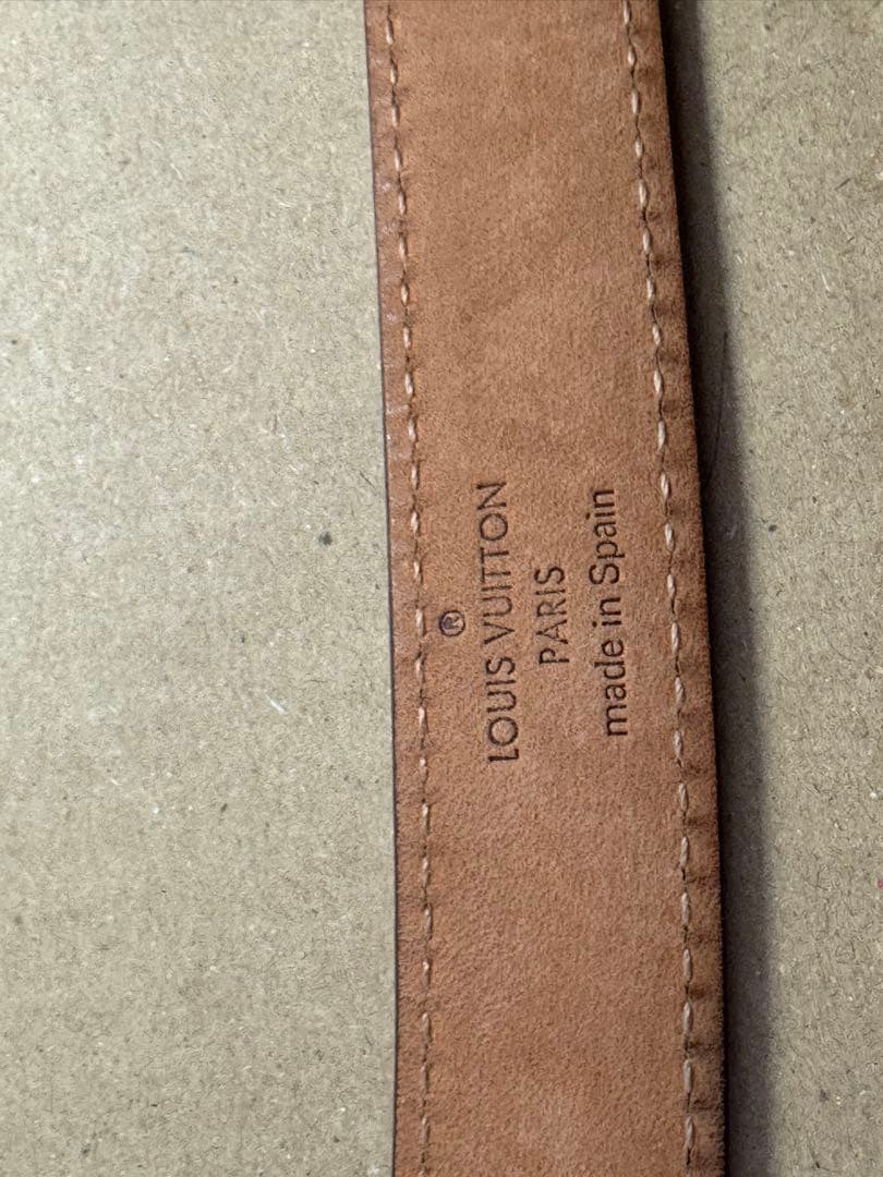 中古美品 LOUIS VUITTON ブラウン ベルト 80/32 箱付