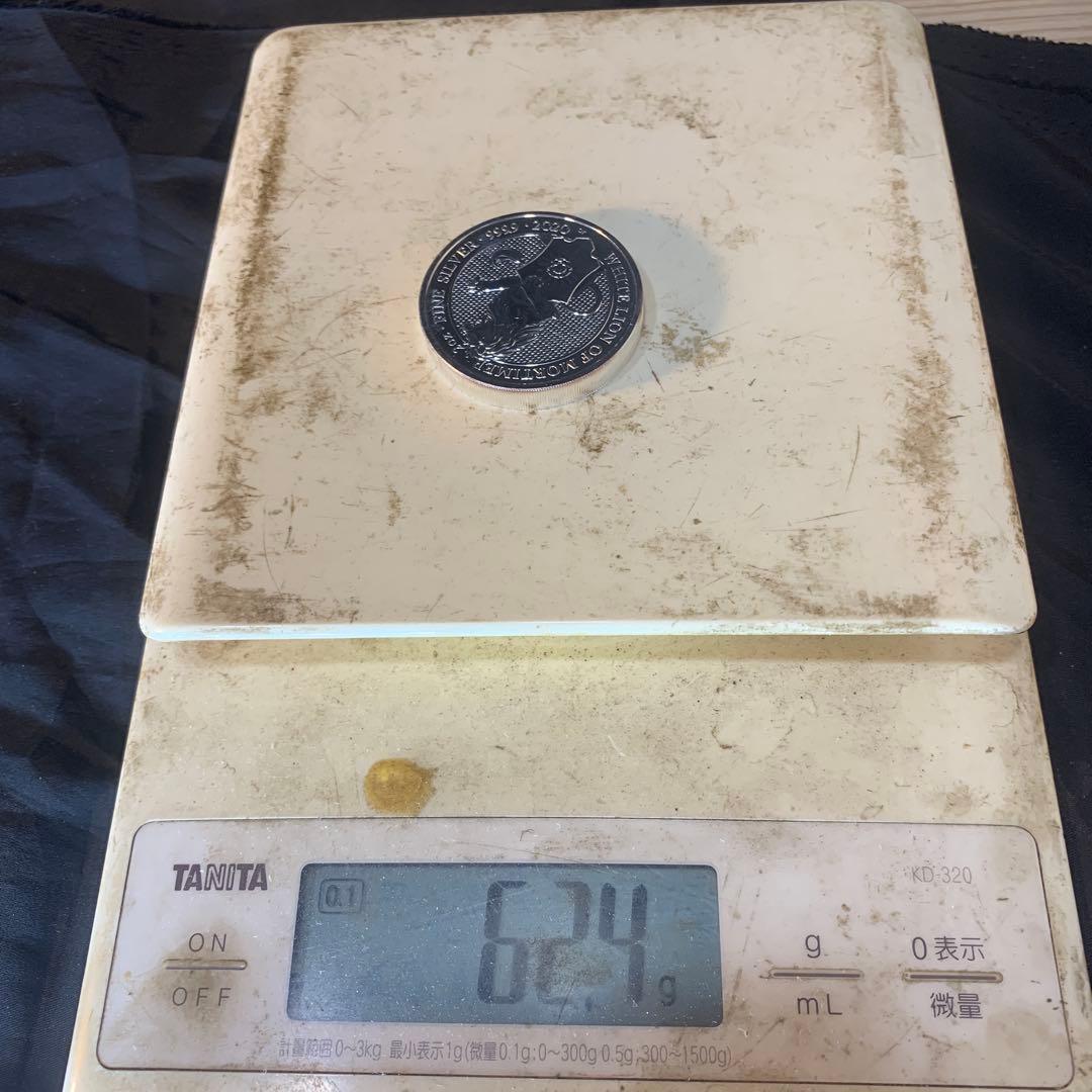 D1 純銀貨 2オンス クイーンズビースト 2020 ホワイトライオン