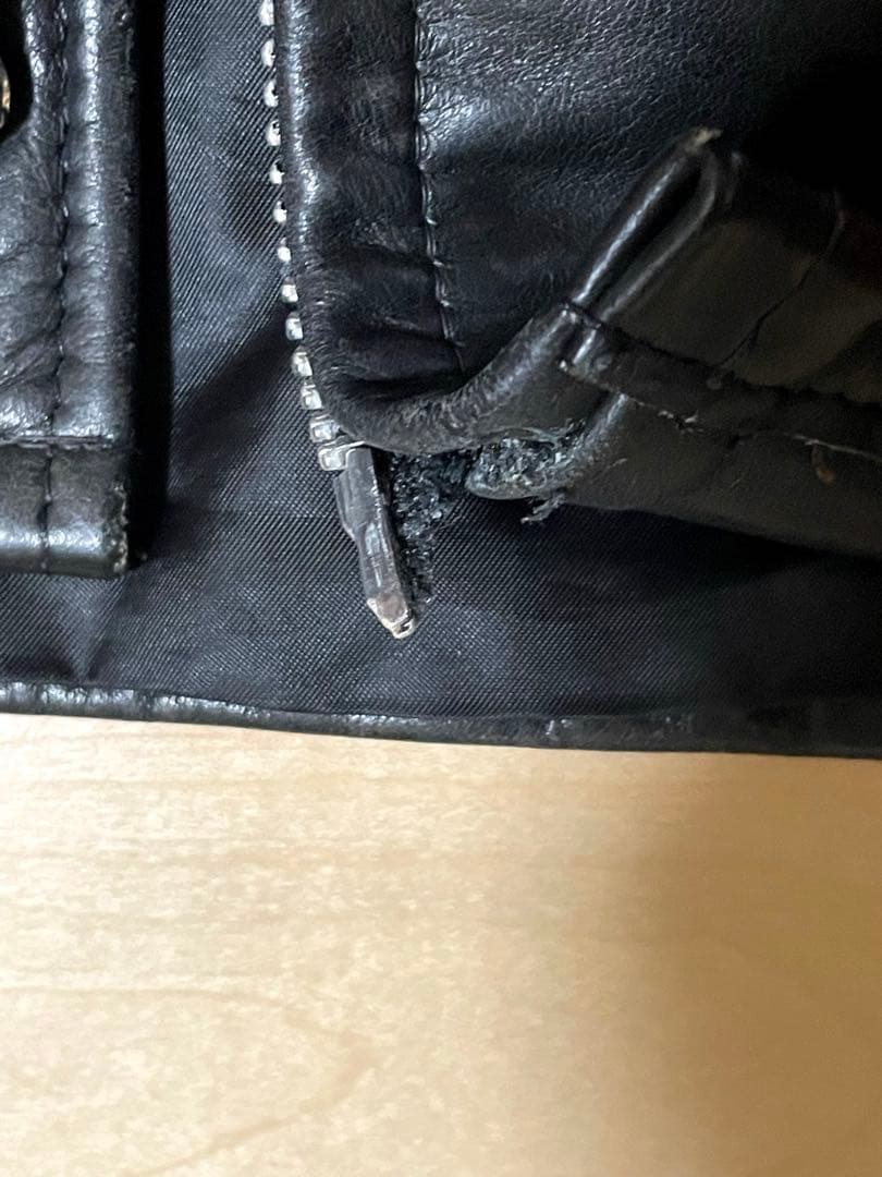 ショット シングル ライダースジャケット 型番414、カウハイド、サイズ38