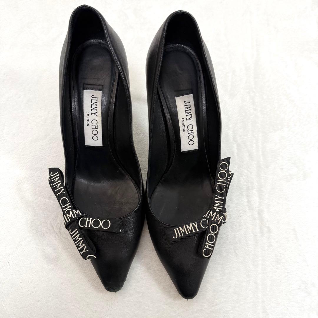 JIMMY CHOO ブラック ハイヒール ポインテッドトゥ