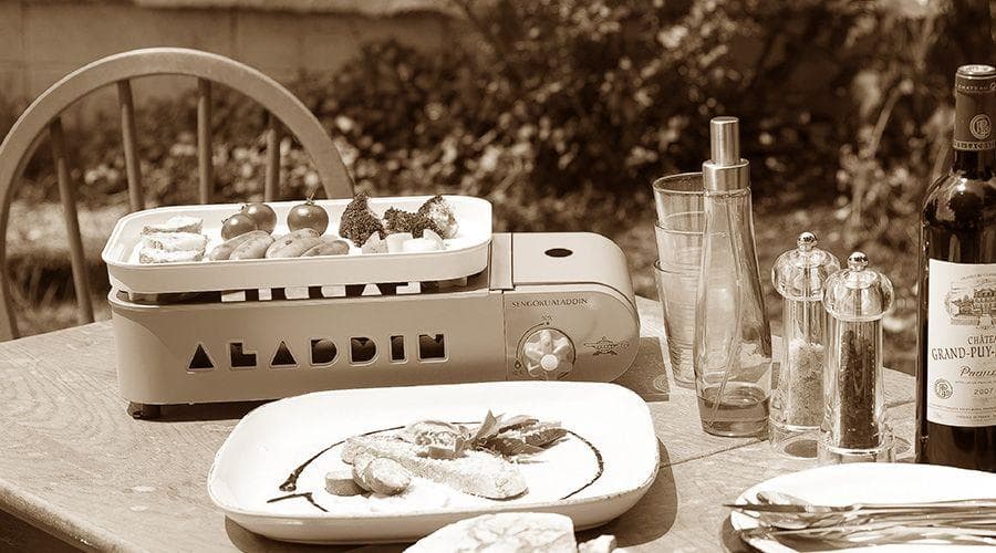 新品 アラジン SAG-RS21B ポータブル ガス ホットプレート 赤 ④