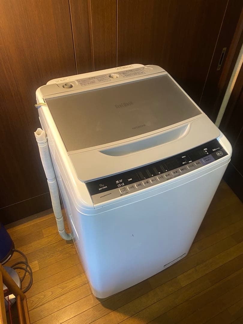 HITACHI 縦型洗濯機本体 ホワイト ステンレスドラム