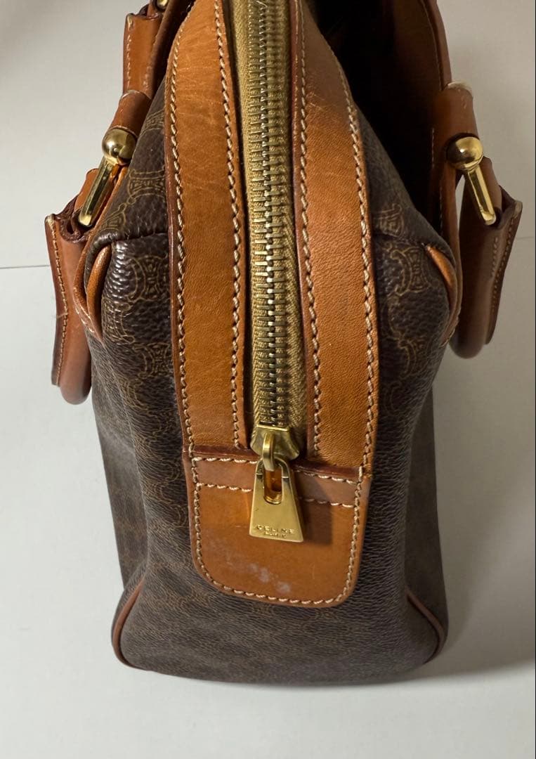 CELINE セリーヌ マカダム柄 ミニボストンバッグ ハンドバッグ