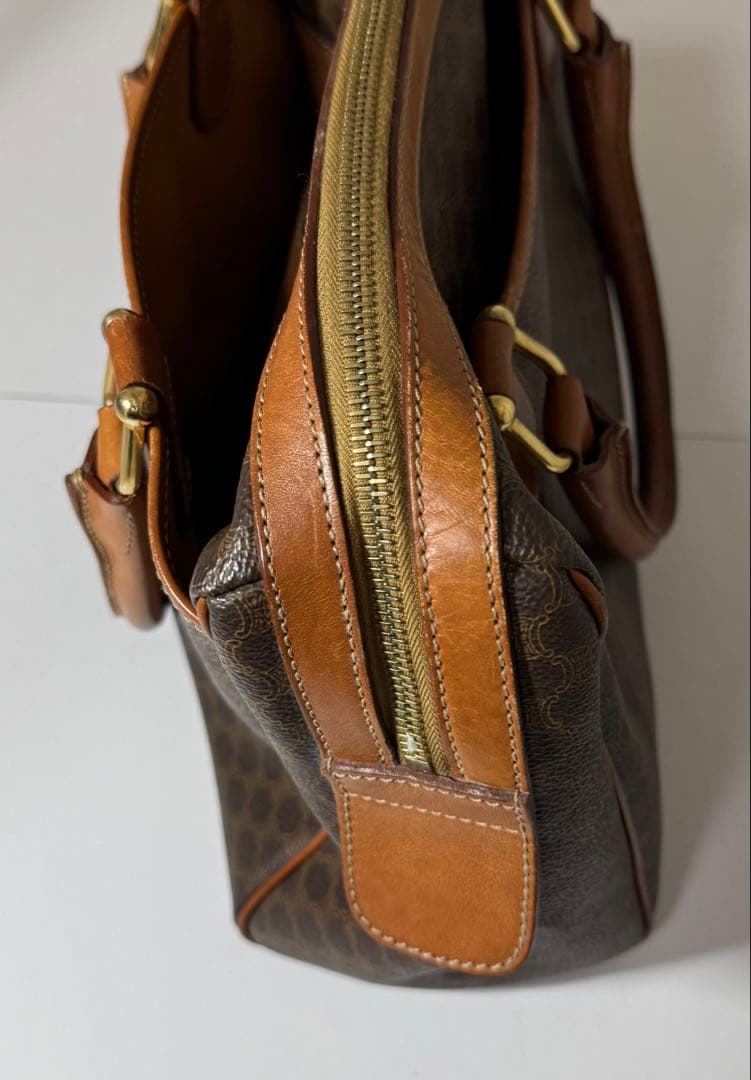 CELINE セリーヌ マカダム柄 ミニボストンバッグ ハンドバッグ