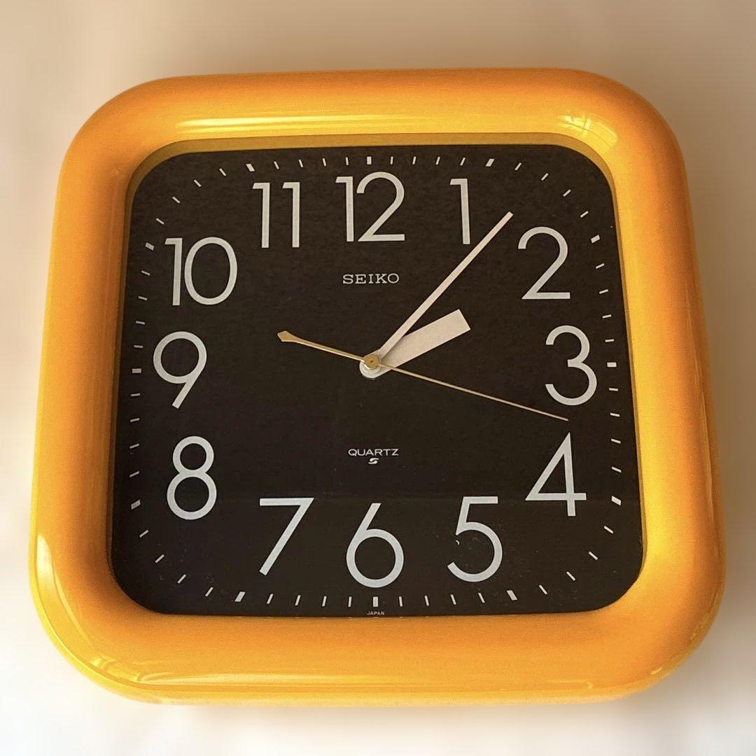 昭和レトロ 動作品 セイコー SEIKO 掛時計 ポップ 80年代　当時物
