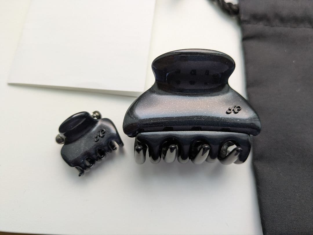 acca ヘアクリップ ブラック 2個セット