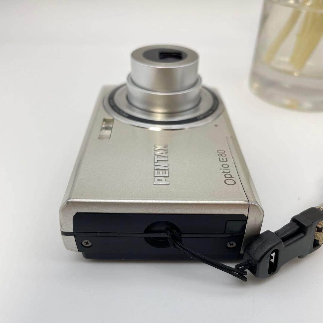 スマホ転送OK✨PENTAX Optio E80✨動作確認済 単三電池 可愛い♪