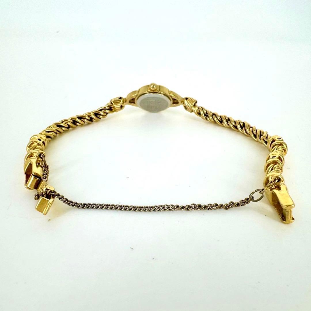 【新品電池】SEIKO ゴールド レディース 腕時計　カラーストーン　クォーツ