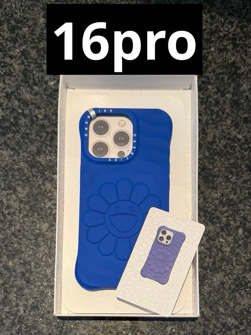 16pro 村上隆 CASETiFY FLOWERSBLOOM 青 シリコン