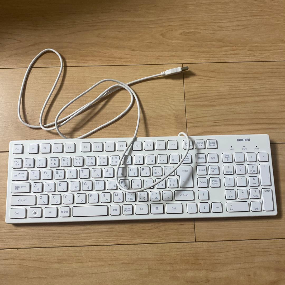 iBUFFALO USB接続 日本語キーボード ホワイト