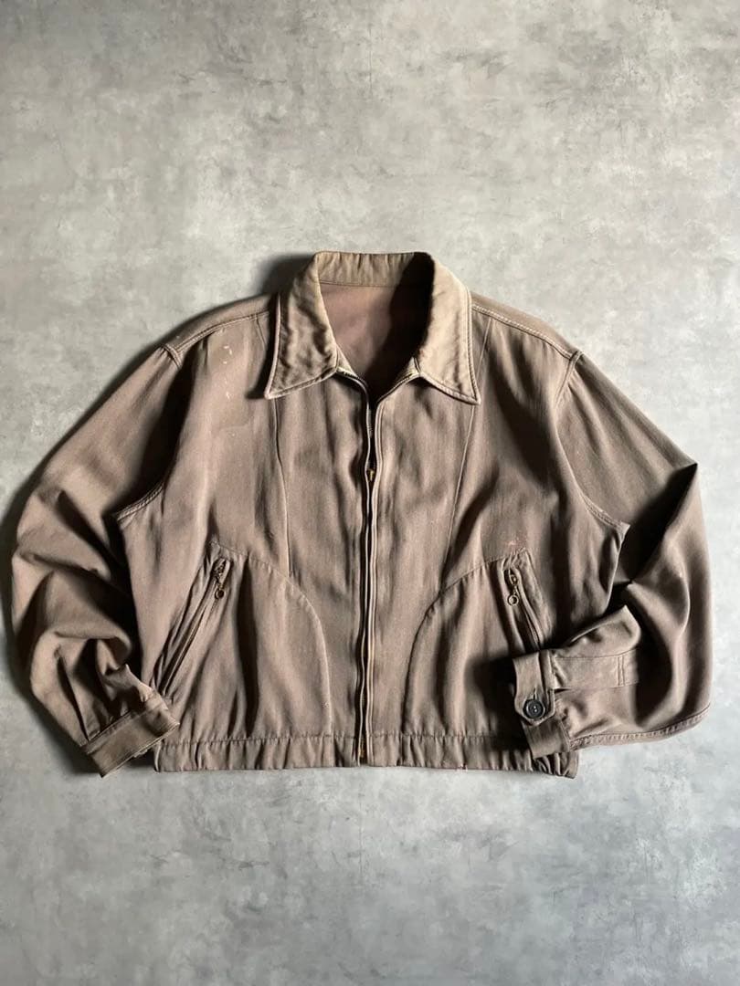 笹*川様 40s ウールギャバ スポーツジャケット 短丈 スポジャケ コの字