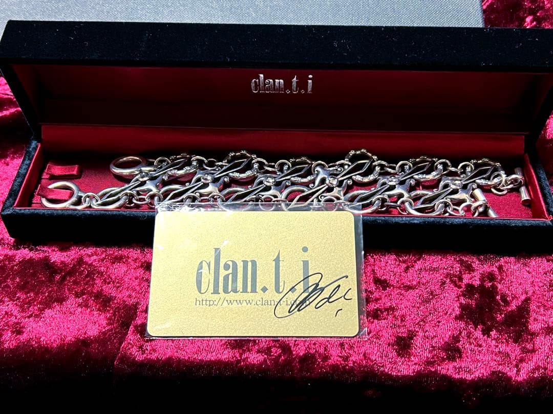 【激レア】clan.t.i シルバー 925 水晶 メンズ ブレスレット