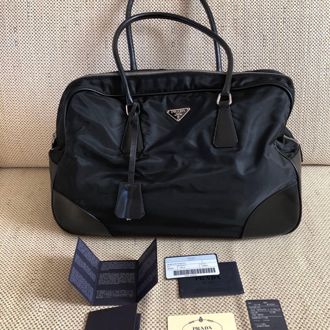 PRADA ボストンバッグ ブラック　ギャランティカード有り