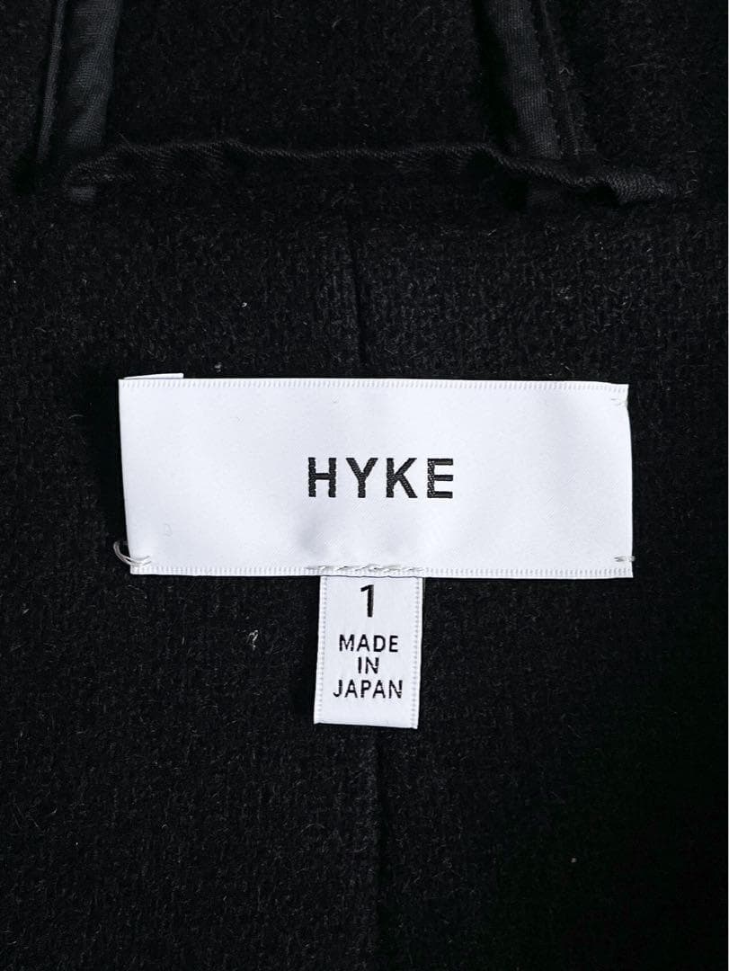 【HYKE】ハイク ヘリンボーン ホワイトトグル ダッフルコート ロング丈 1